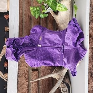 Juicy Couture NWT Puple Terry Romper with Hood- 6-12 Months